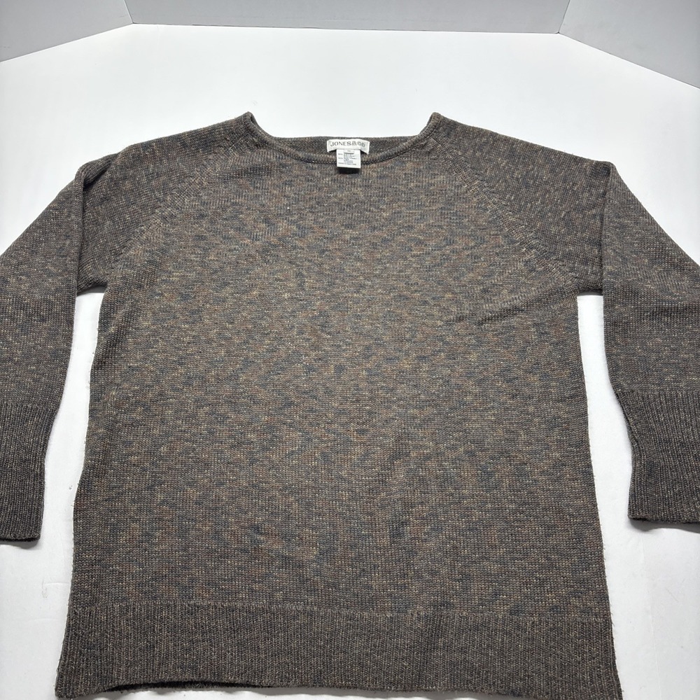 Jones‎ & Co Wool Sweater Large Brown Knit With Hints Of Green
